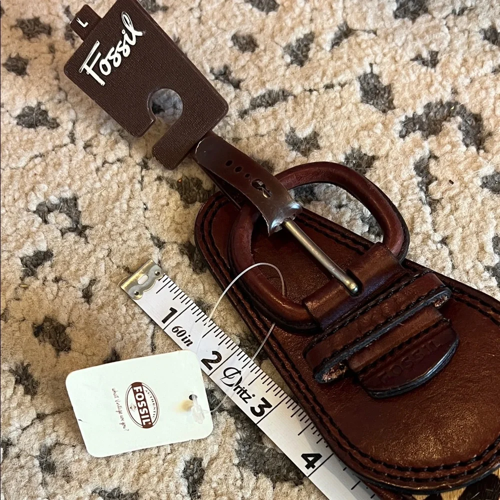 Fossil Leopard Print Women's‎ Belt with Brown Accents